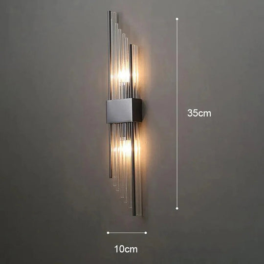 Vegglampe med Krystalldesign og Gull Detaljer 10