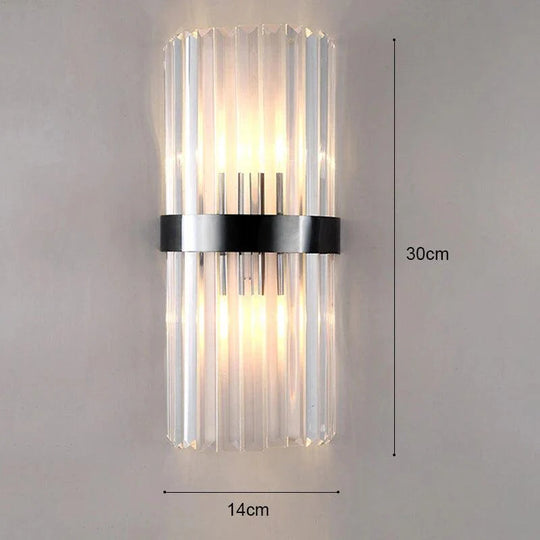 Vegglampe med Krystalldesign og Gull Detaljer 12