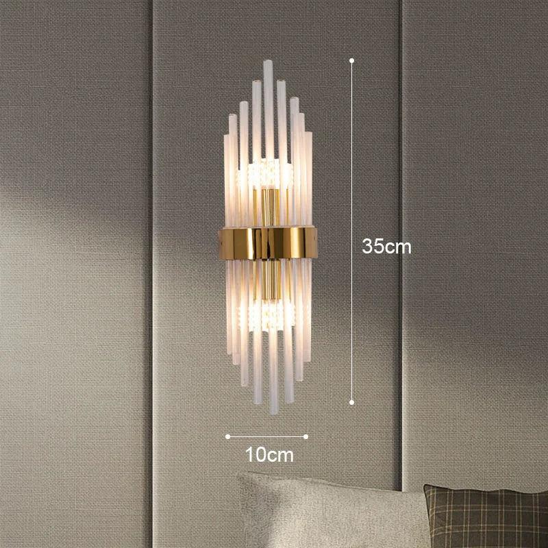 Vegglampe med Krystalldesign og Gull Detaljer 14