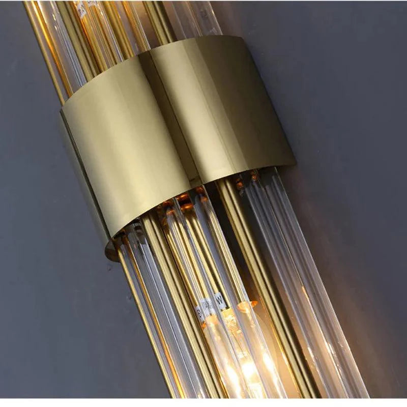 Vegglampe med Krystalldesign og Gull Detaljer 6