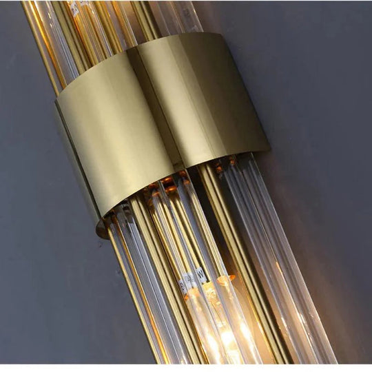 Vegglampe med Krystalldesign og Gull Detaljer 6