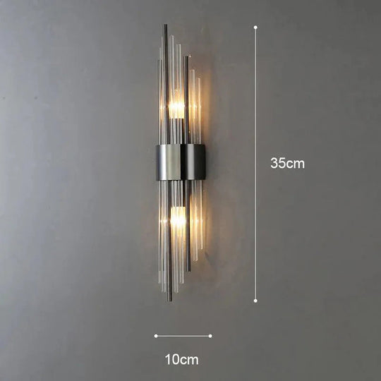 Vegglampe med Krystalldesign og Gull Detaljer 7