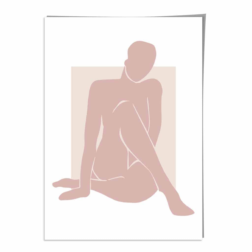 Vegkunsttrykk Matisse-Inspirert Blush Pink 1