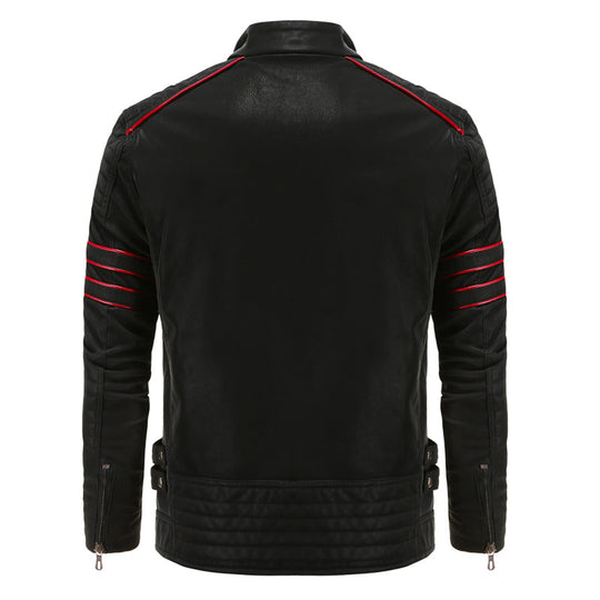 Veste Homme Style Biker Ajustée avec Poches Pratiques 1