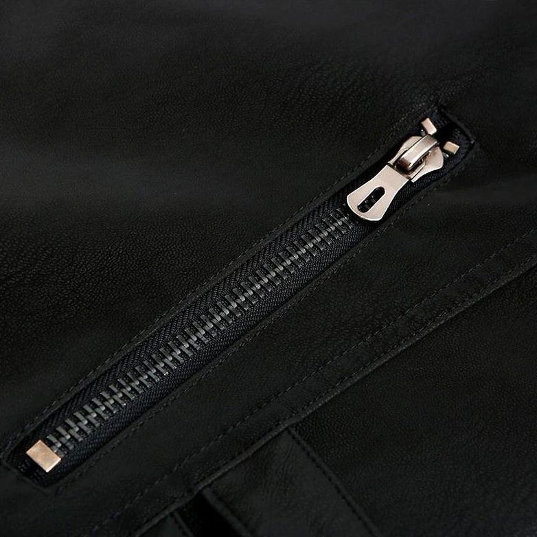 Veste Homme Style Biker Ajustée avec Poches Pratiques 5