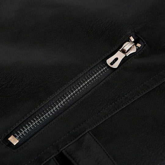 Veste Homme Style Biker Ajustée avec Poches Pratiques 5