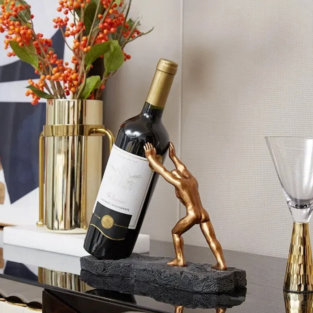 Vinflaskeholder i Metall - Kreativ Design for Hjemmet 1