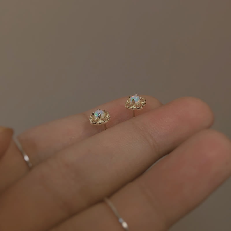 Vintage Øredobber med Opal 5