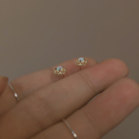 Vintage Øredobber med Opal 5