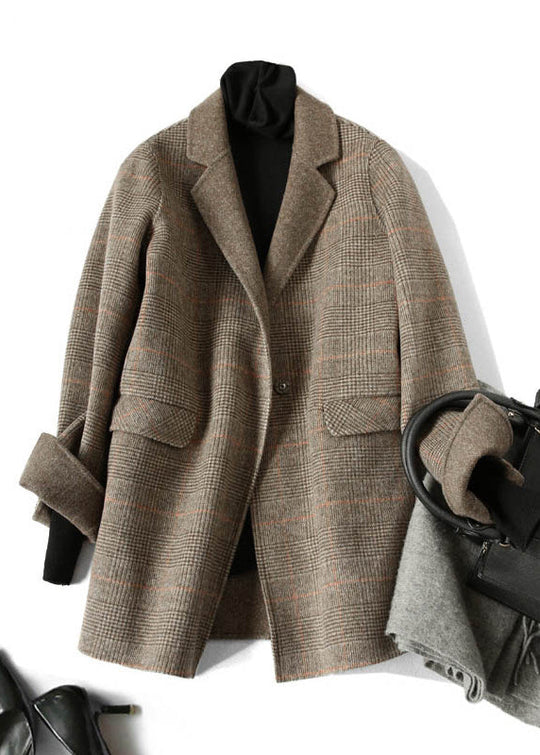 Vintage Ullfrakk med Peter Pan Krage 0