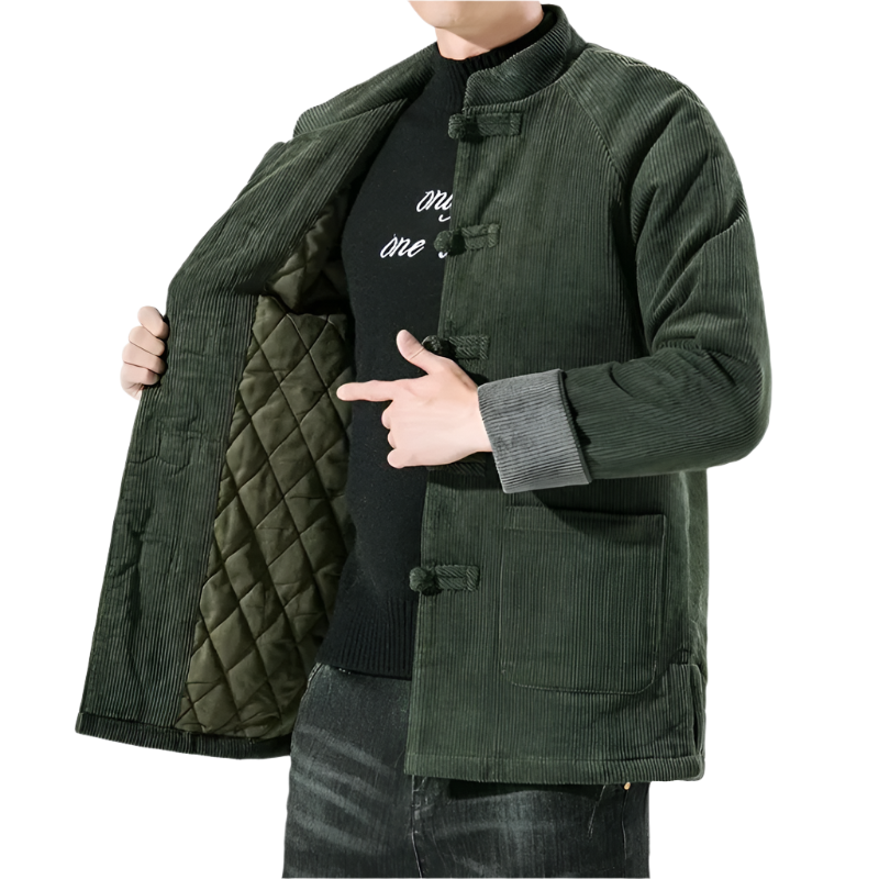Vinterjakke Herre Padded Corduroy 100% Bomull 0