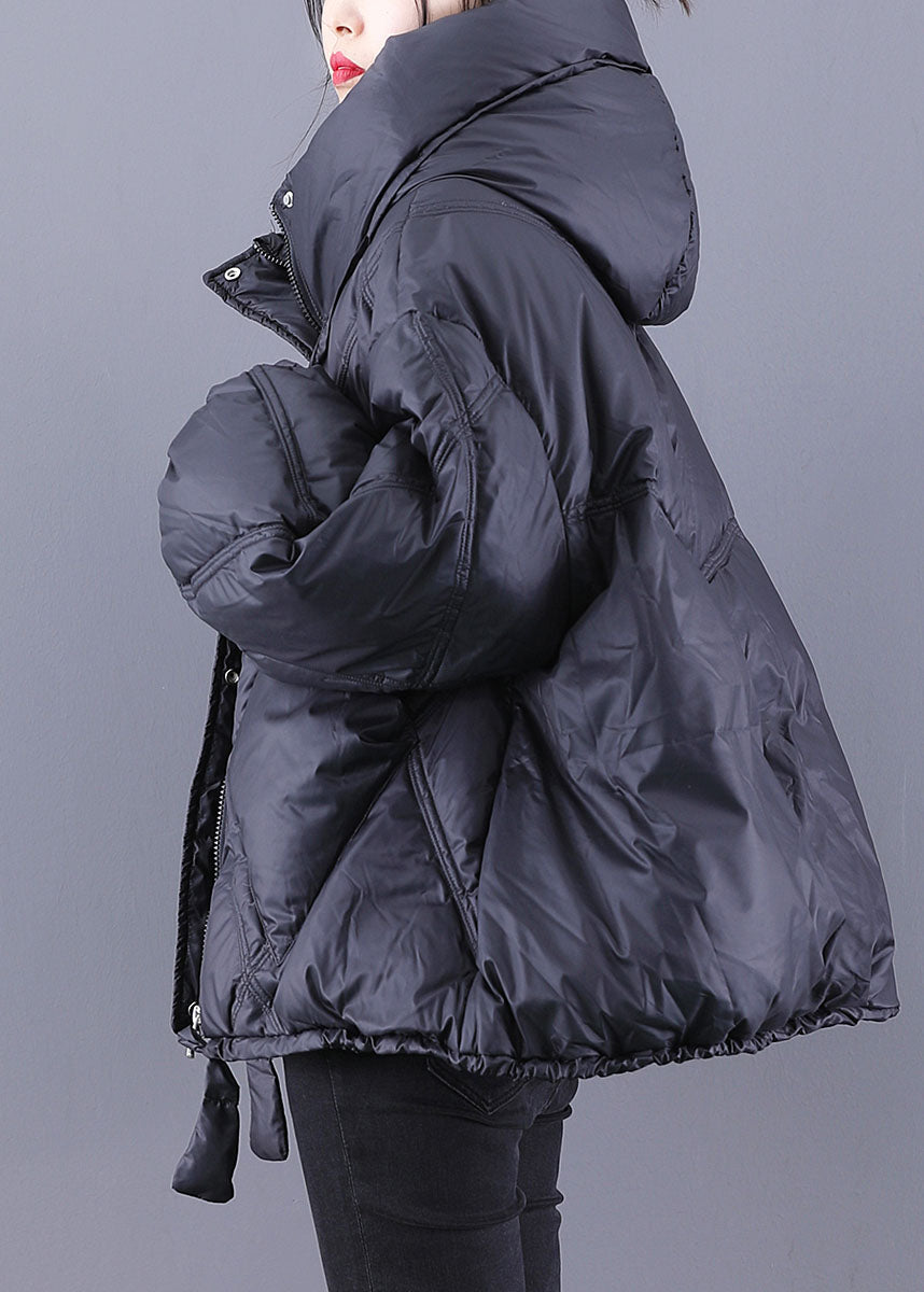 Vinterjakke med hette og glidelås for kvinner 6