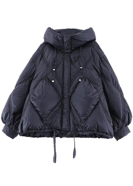 Vinterjakke med hette og glidelås for kvinner 7