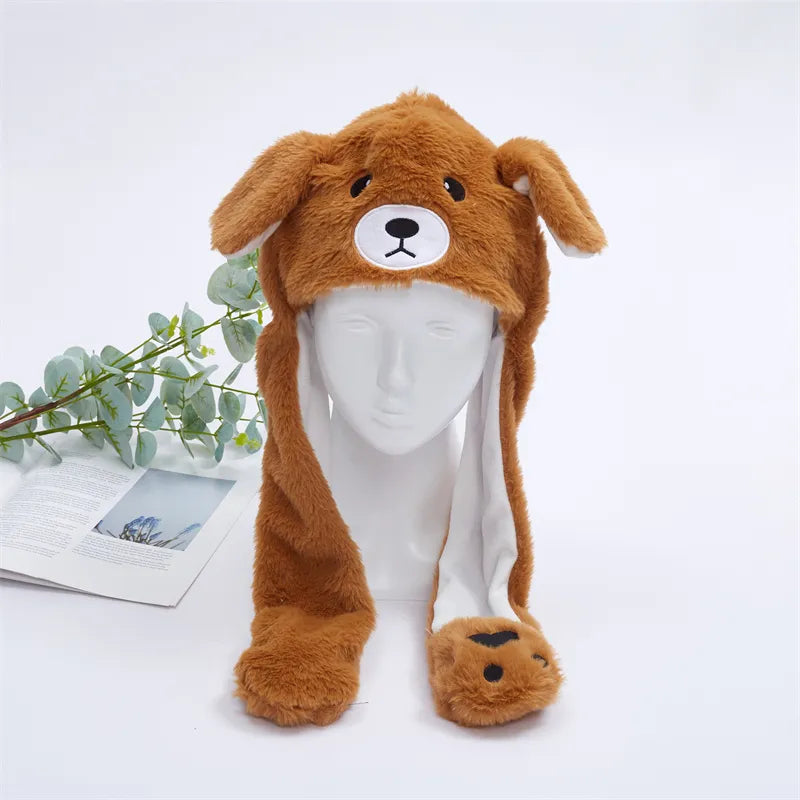 Vinterlue med Bevegelige Ører for Morsom Cosplay og Festlige Anledninger 6