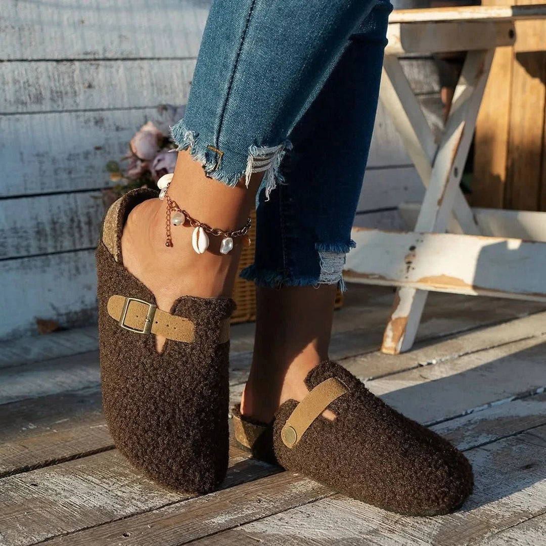 Vintersko Dame Mule med Antiskli-Såle og Ullfôr 5