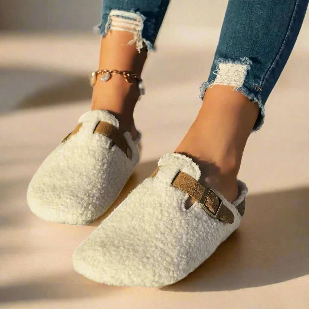 Vintersko Dame Mule med Antiskli-Såle og Ullfôr 6