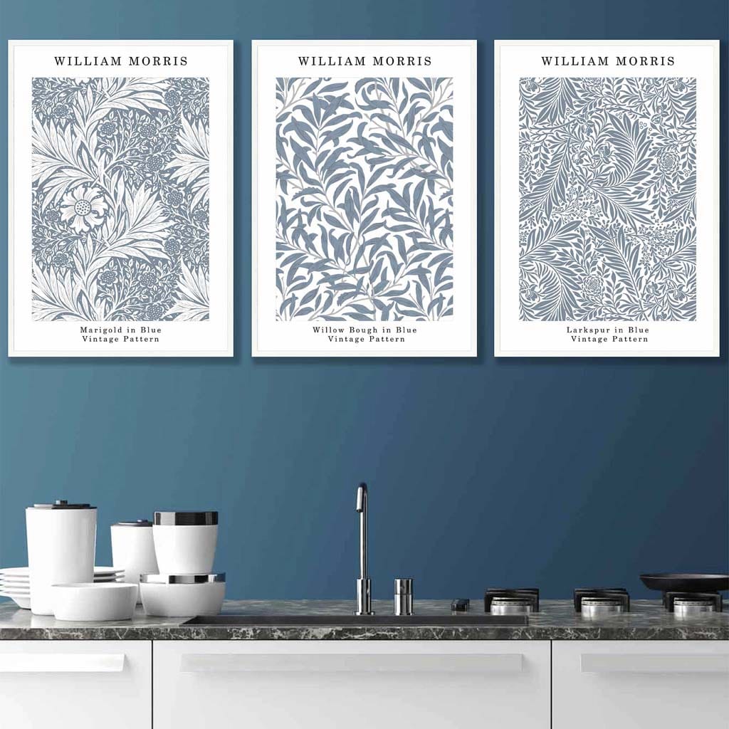 William Morris Veggkunstsett i Blått 2