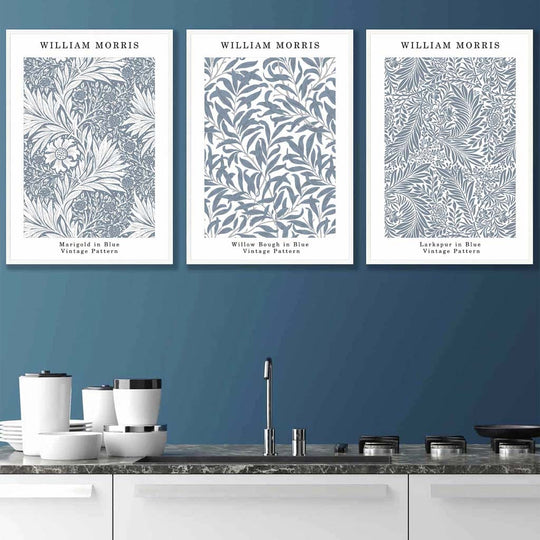 William Morris Veggkunstsett i Blått 2