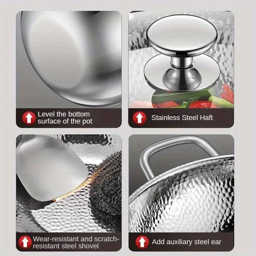 Wokpanne Rundbunn for Induksjonskomfyrer - Allsidig Matlagingsverktøy 5
