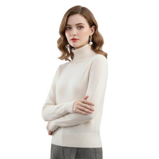 Cashmere strikket genser for kvinner