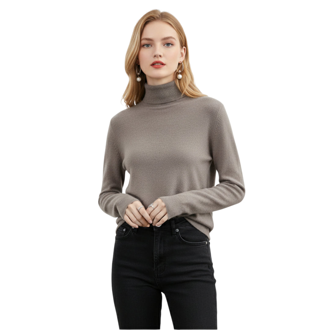 Cashmere strikket genser for kvinner