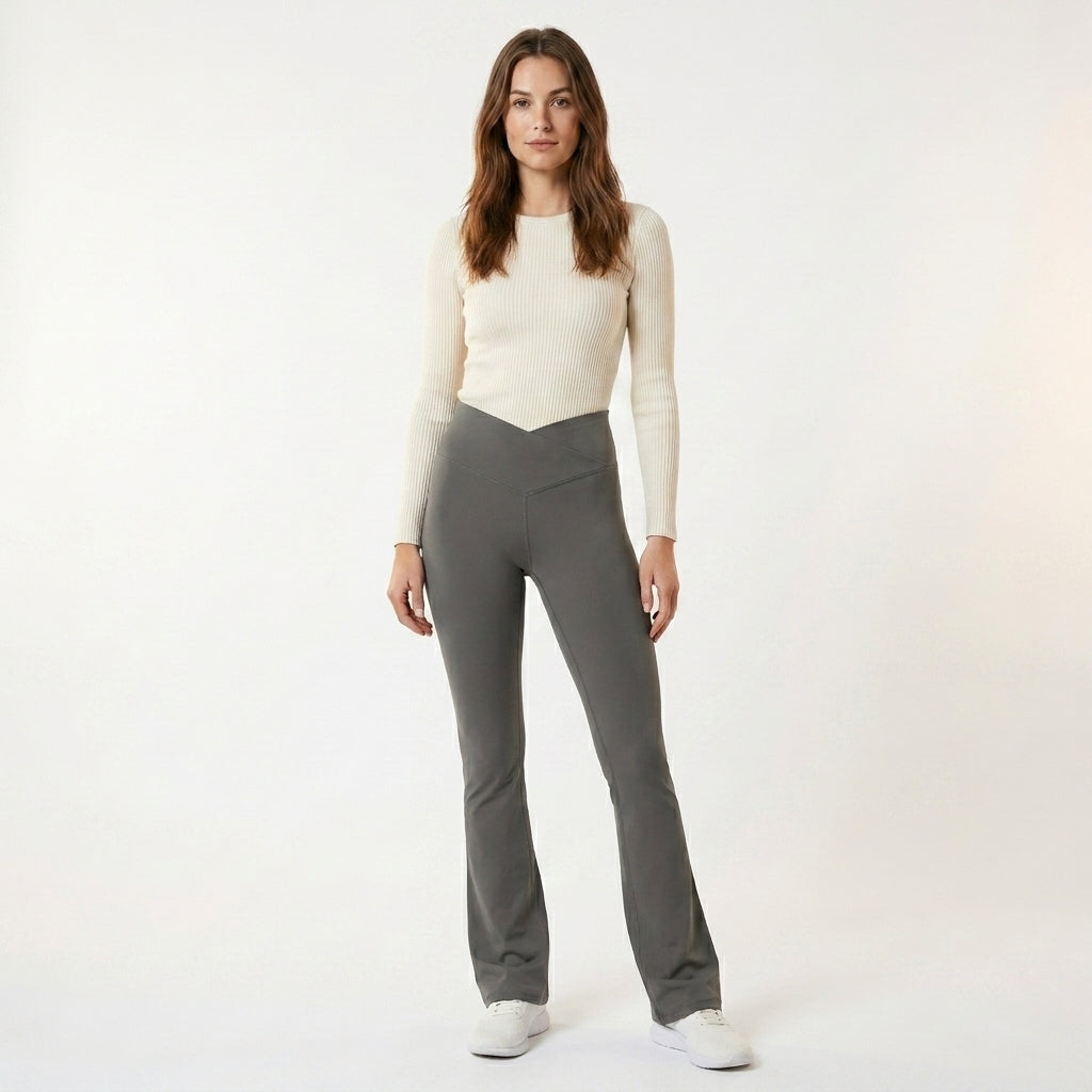 Dame Bootcut Leggings med Høy Midje