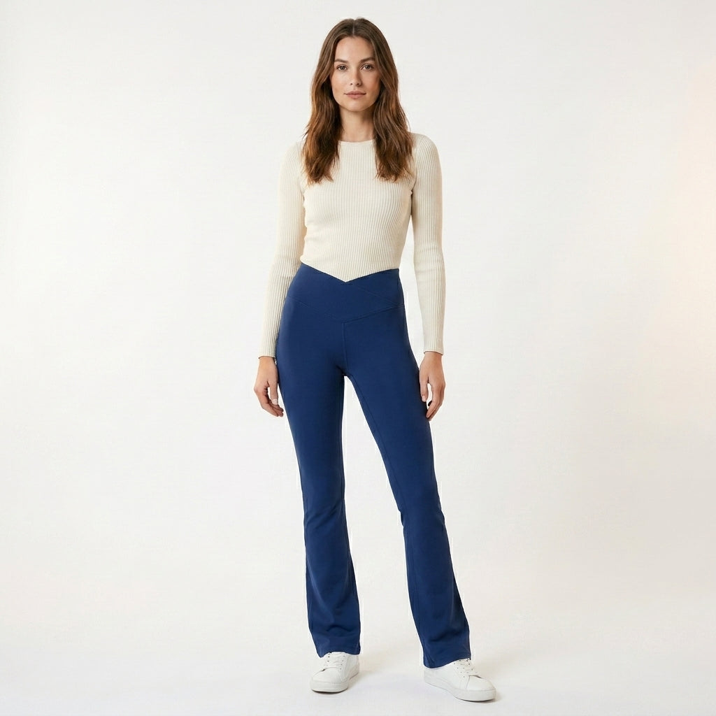 Dame Bootcut Leggings med Høy Midje