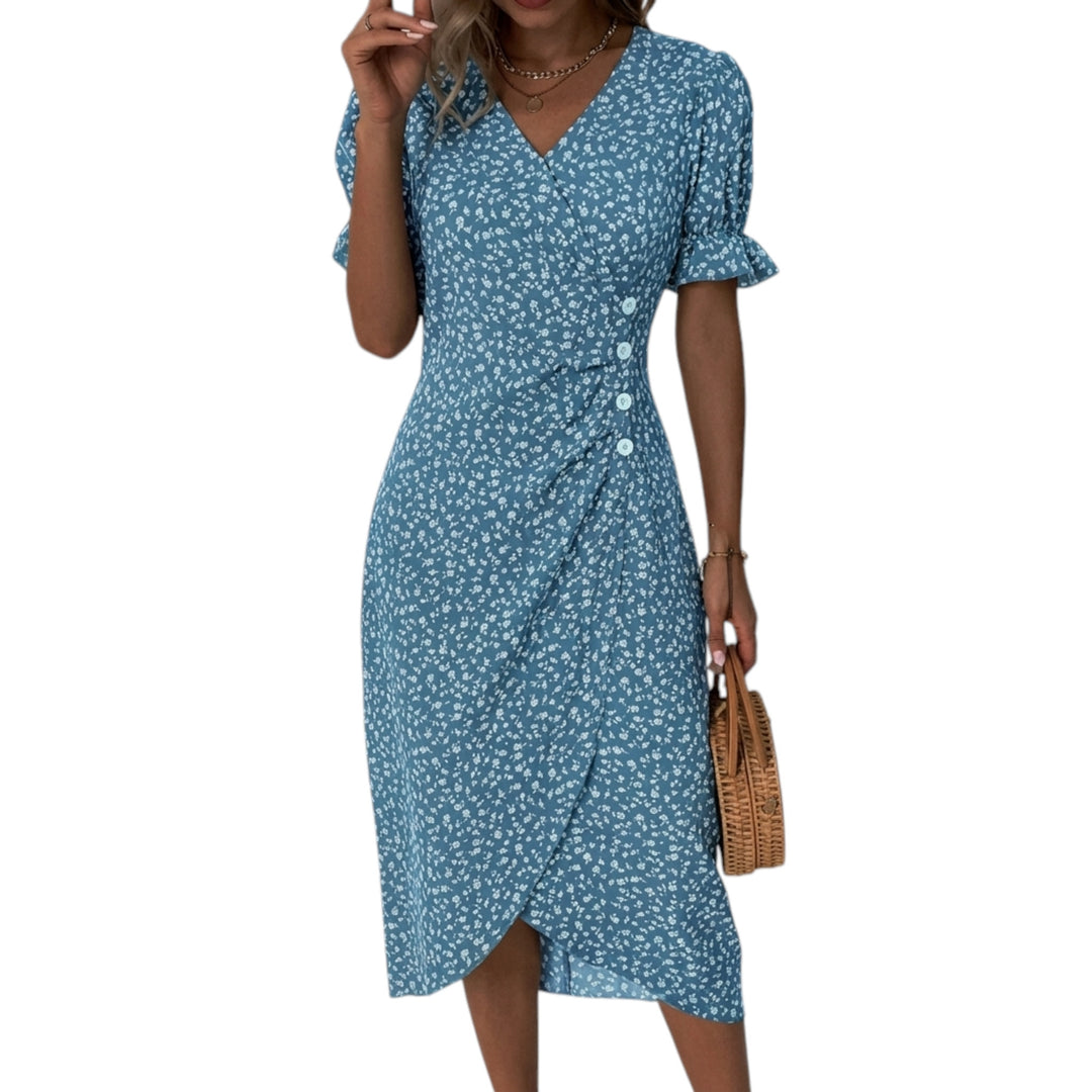 Dame Sommerkjole Flatterende Lett