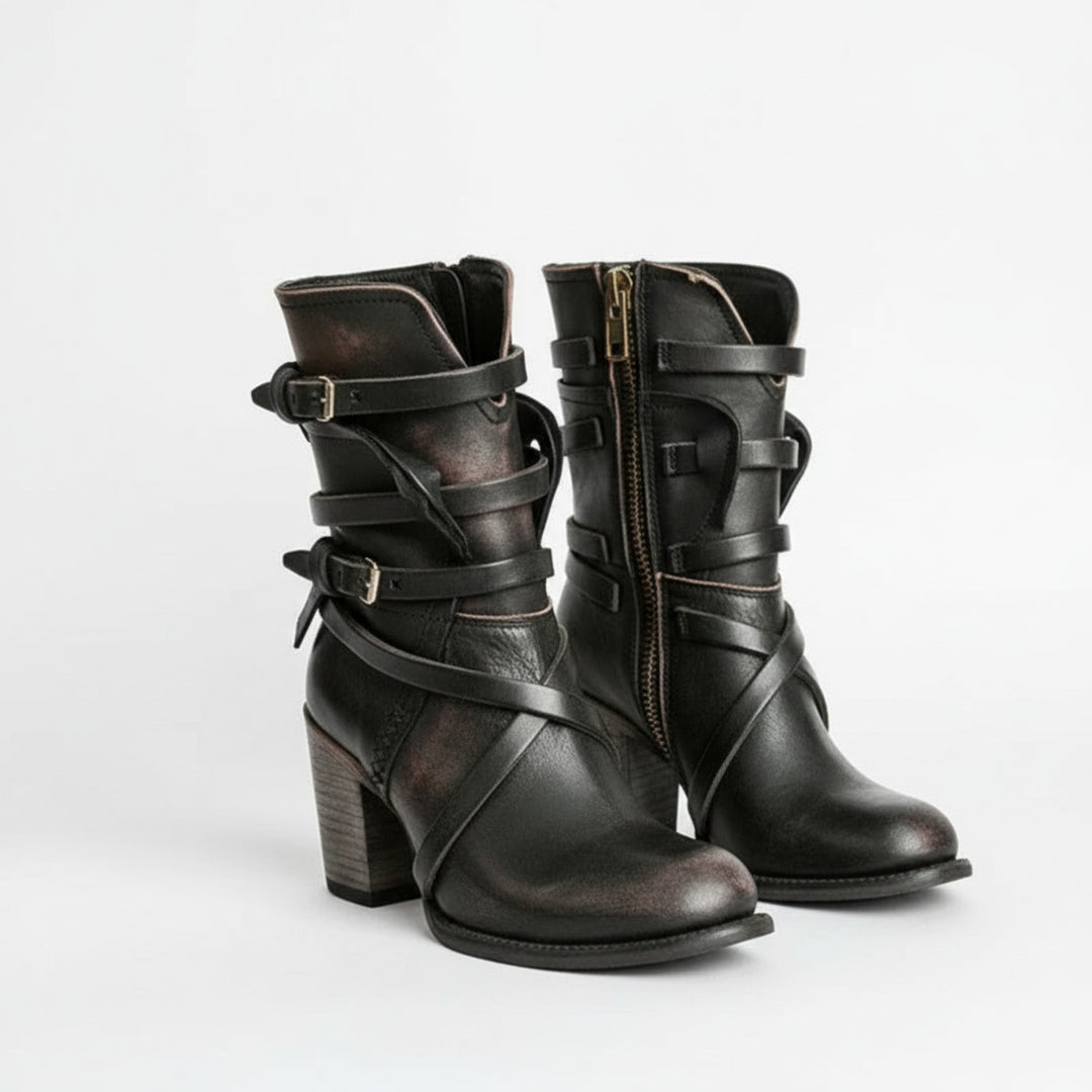 Dame Støvler med Hæler - Vintage Stil