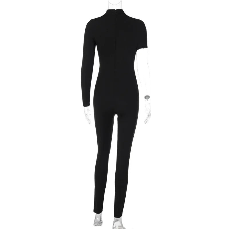 Jumpsuit med utskåret en skulder
