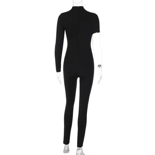 Jumpsuit med utskåret en skulder