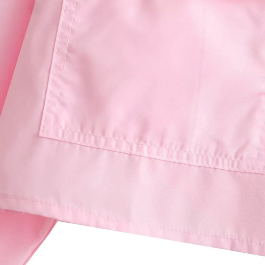 Loose Cropped Poplin skjorte for kvinner