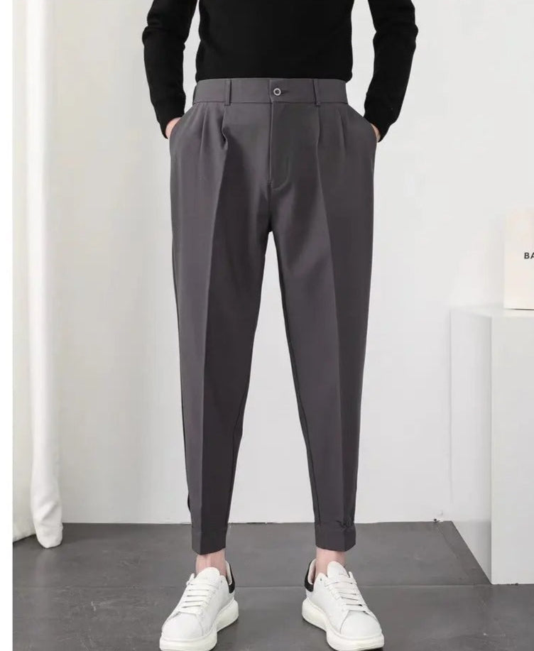 Pleated Tapered Blazer-bukse for menn