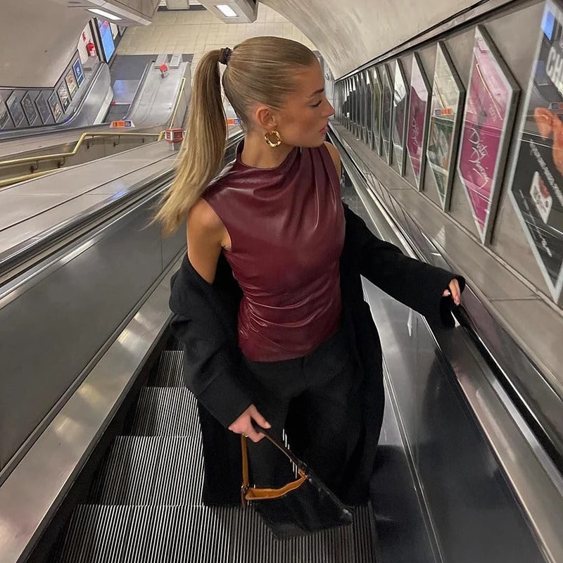 Ermeløs Bodycon Casual Tank-topp for kvinner