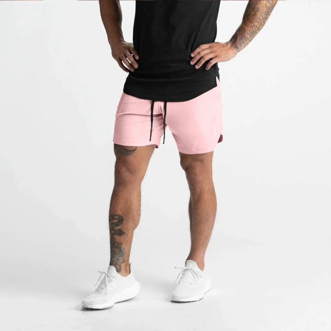Herre shorts i hurtigtørkende sportstoff