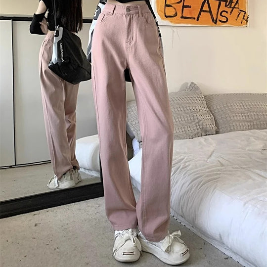 Vintage jeans med vide ben for kvinner