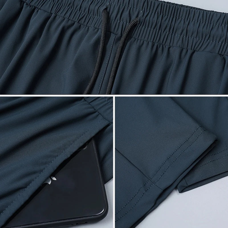 Elastiske joggebukse for menn