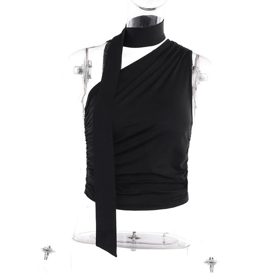 Ryggløs off-shoulder crop-topp for kvinner