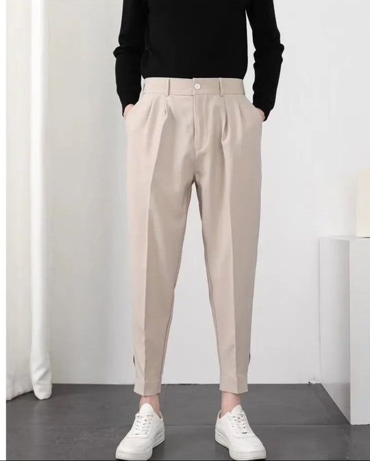 Pleated Tapered Blazer-bukse for menn