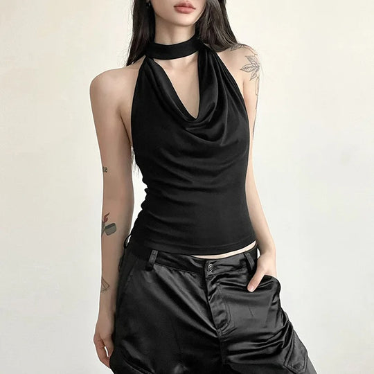 Casual halterneck-top for kvinner