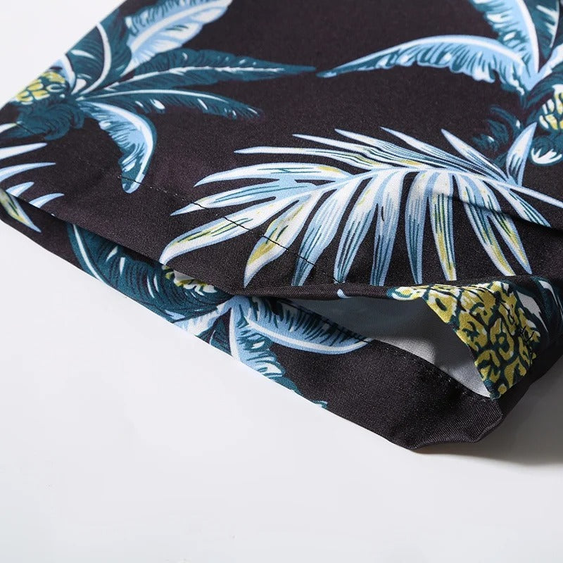 Herre sommer skjorte med strandmotiv