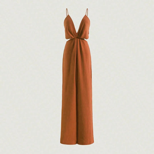 Plissert jumpsuit for kvinner
