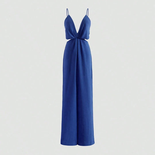Plissert jumpsuit for kvinner