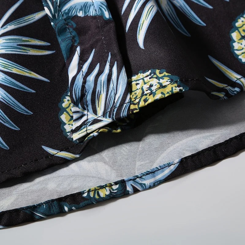 Herre sommer skjorte med strandmotiv