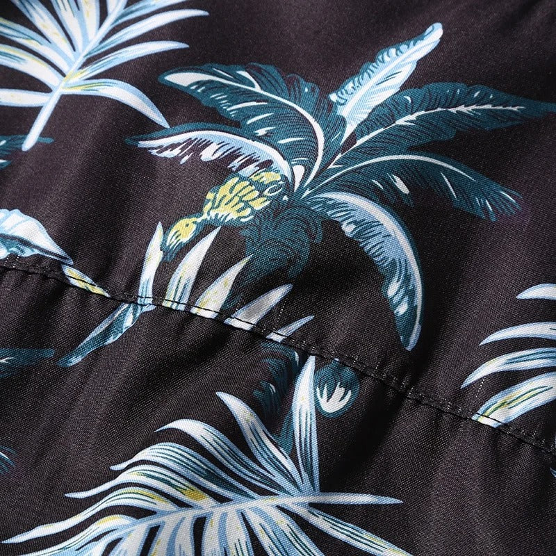 Herre sommer skjorte med strandmotiv