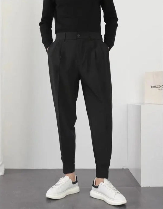 Pleated Tapered Blazer-bukse for menn