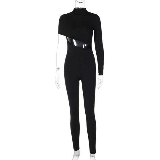 Jumpsuit med utskåret en skulder