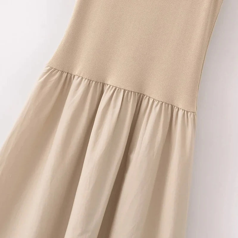 Elegant maxi-kjole uten ermer for kvinner