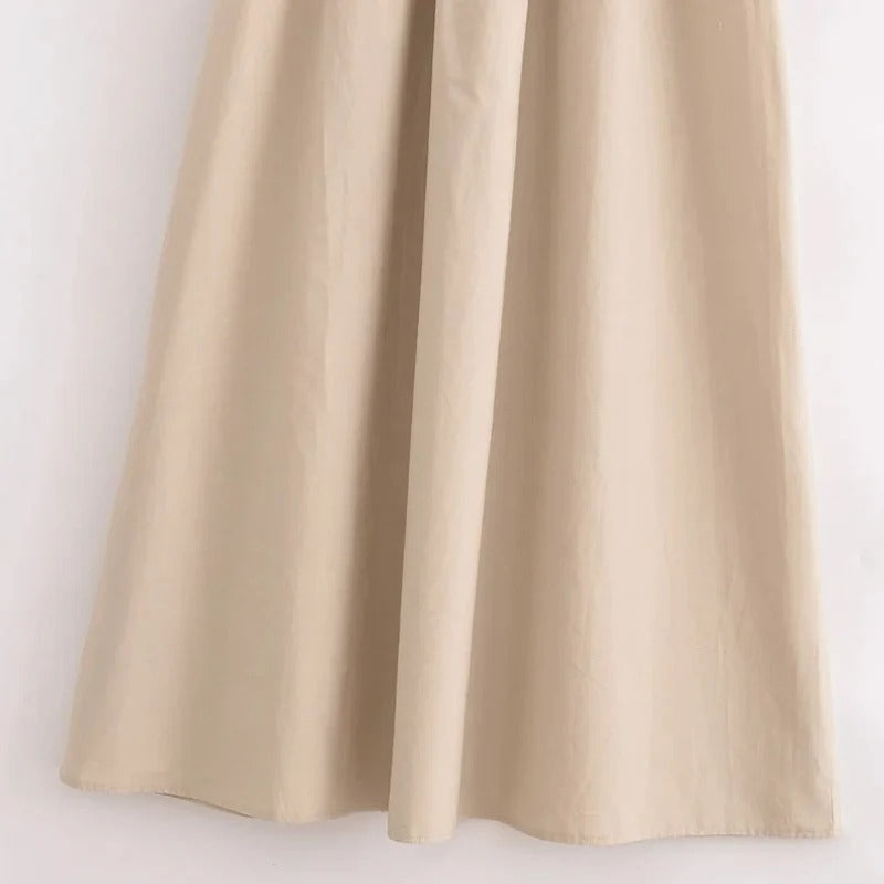 Elegant maxi-kjole uten ermer for kvinner