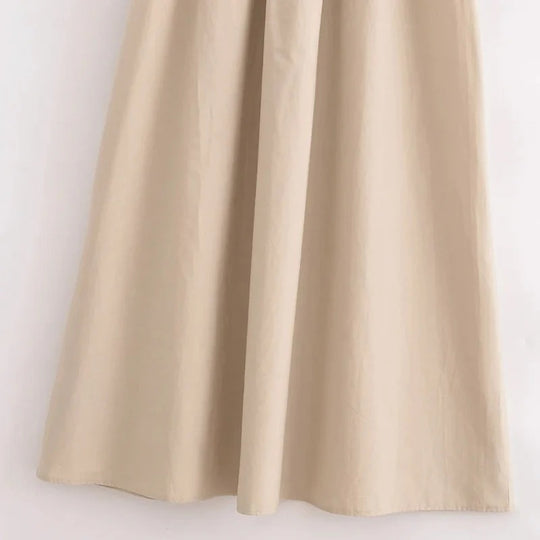 Elegant maxi-kjole uten ermer for kvinner